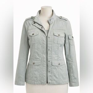 Kensie Jeans Utility Jacket Large Women’s. Light Sage Green. Military style